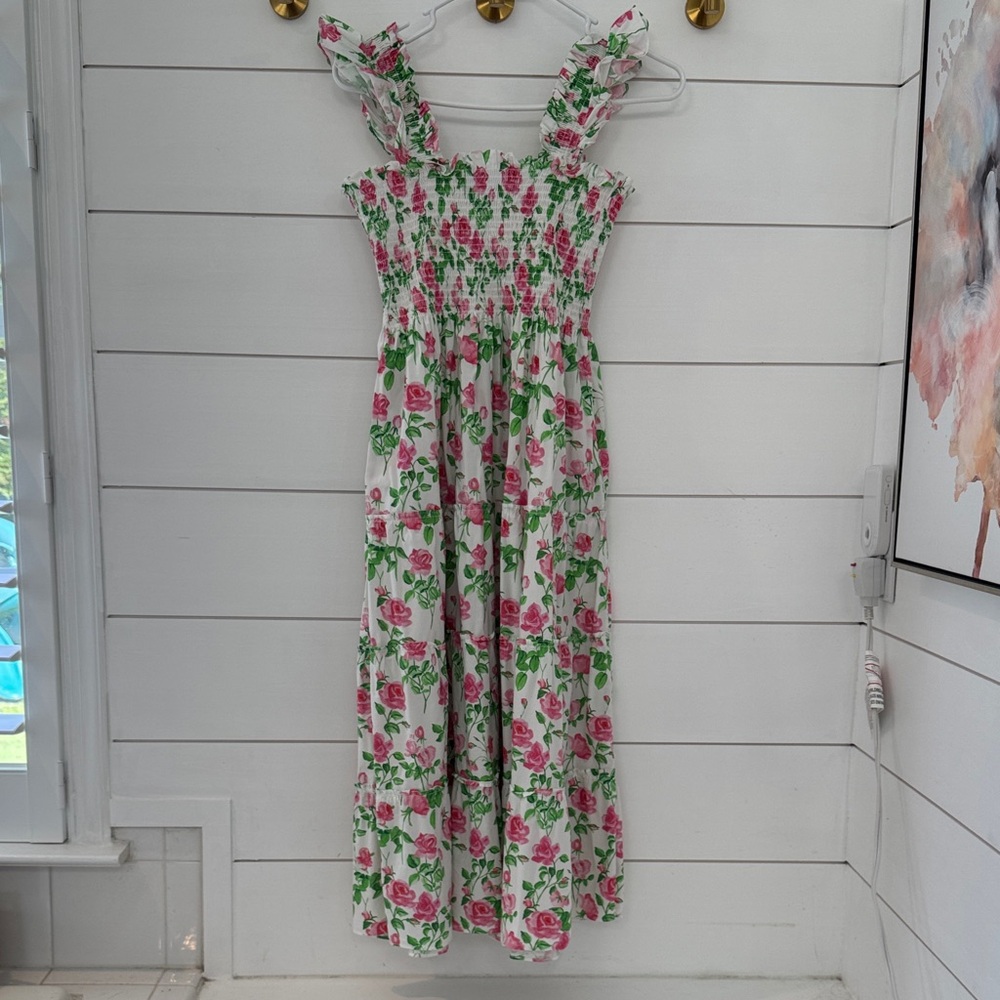 Hill House Home Pink Green Floral Ellie Nap Dress